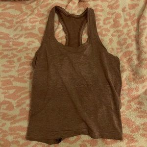 Dark purple cropped racer back swiftly lululemon size 8